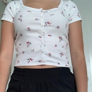 Hollister Floral Baby Tee